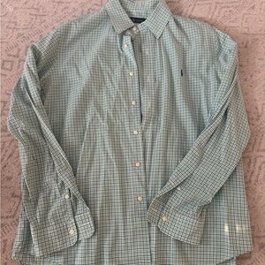 Ralph Lauren Green Plaid Button Down Shirt